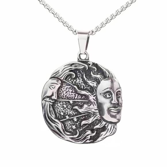 Sun and Moon Pendant and Necklace #1403 - Picture 6 of 10